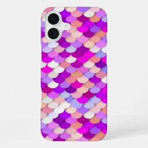 "Dragon Scales" - purple. hot pink and peach iPhone Case
