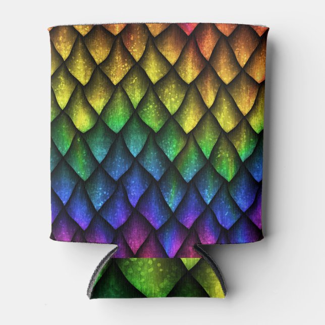 Dragon scales seamless 3D texture. Can Cooler (Front)