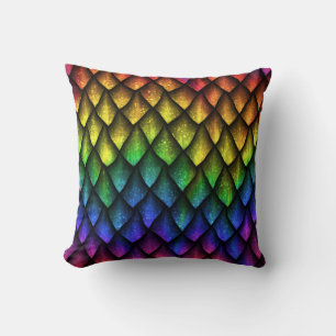 Dragon scales seamless 3D texture. Cushion