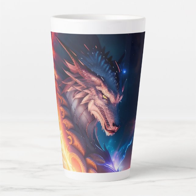 Dragon Scape Fire Night Latte Mug (Front)