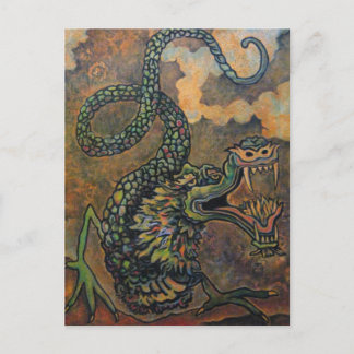 Dragon Scroll, Japanese Art Postcard