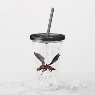 Dragon Serpent Armoured Flying Acrylic Tumbler