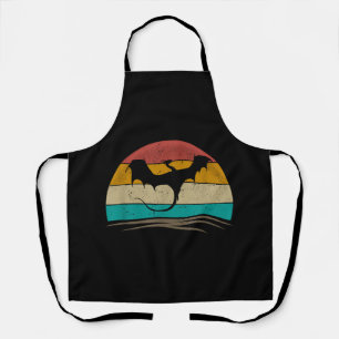 Dragon Shirt Retro Vintage Dragon Mythical Creatur Apron