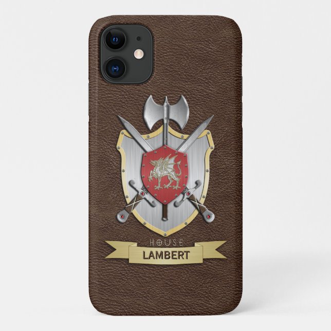 Dragon Sigil Battle Crest Brown Case-Mate iPhone Case (Back)