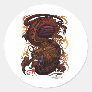 Dragon (Signature Design) Classic Round Sticker