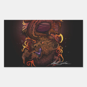 Dragon (Signature Design) Rectangular Sticker