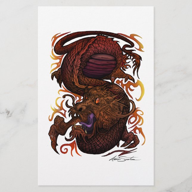 Dragon (Signature Design) Stationery (Front)