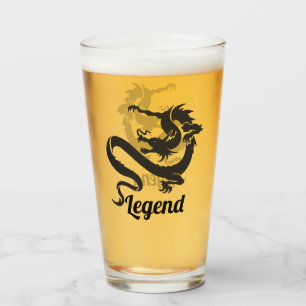 Dragon Silhouette Glass