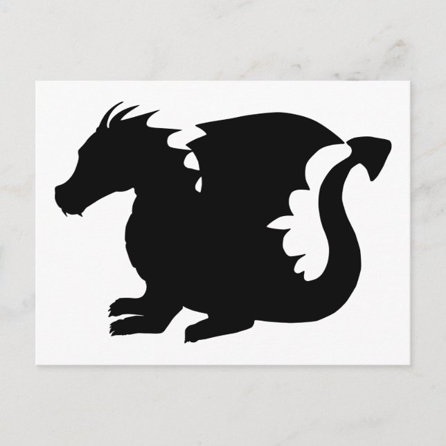 Dragon Silhouette Postcard (Front)
