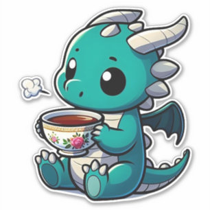 Dragon Sipping Tea