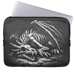 Dragon Skeleton — by BurnsInHell Laptop Sleeve