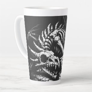 Dragon Skeleton — by BurnsInHell Latte Mug