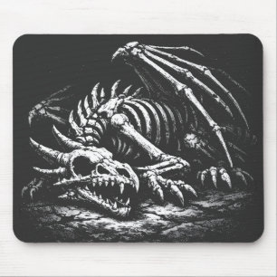 Dragon Skeleton — by BurnsInHell Mouse Pad