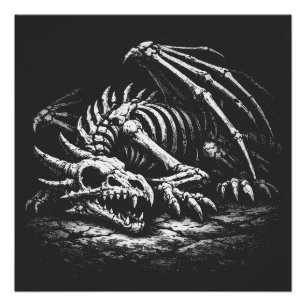 Dragon Skeleton — by BurnsInHell Poster