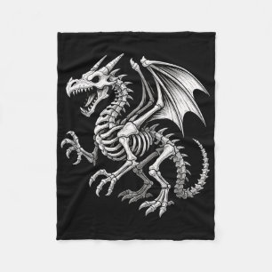Dragon Skeleton Halloween Fantasy Boys Girls Kids  Fleece Blanket