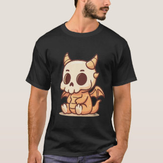 🔥 "Dragon Skull Mascot – Cute Yet Fierce Tee" T-Shirt