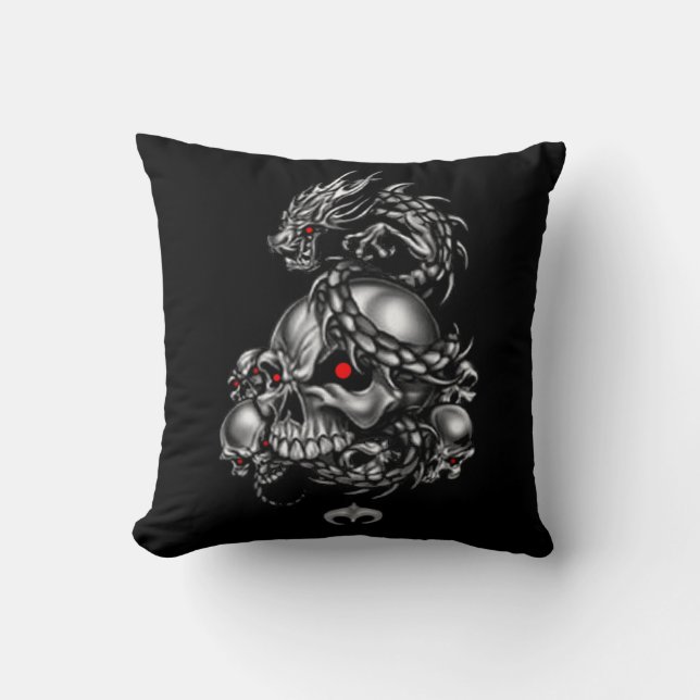 Dragon Skulls Cushion (Front)