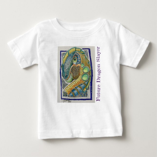 Dragon Slayer Baby Romper Baby T-Shirt (Front)