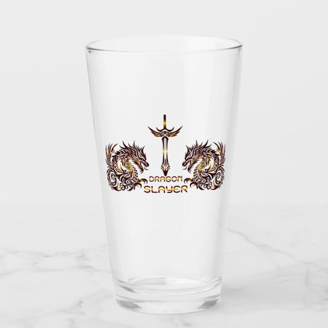 Dragon Slayer Drinkware Glass (Front)