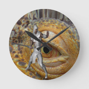 Dragon Slayer Round Clock