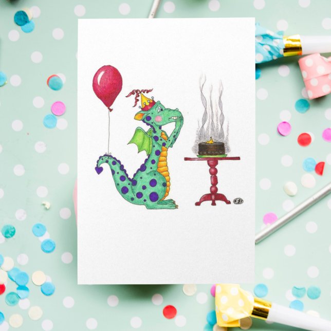 Dragon Smoke Birthday Card (Creator Uploaded)