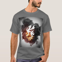 Dragon Smoke Silhouette Grey T-Shirt