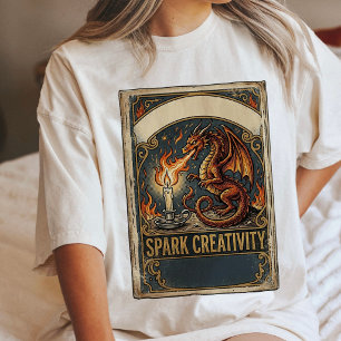 Dragon Spark Creativity Vintage Fire Art Tri-Blend Shirt