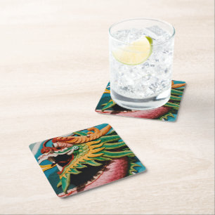 Dragon Square Paper Coaster