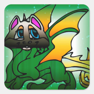 Dragon Square Sticker