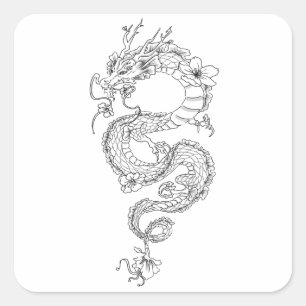 Dragon Square Sticker