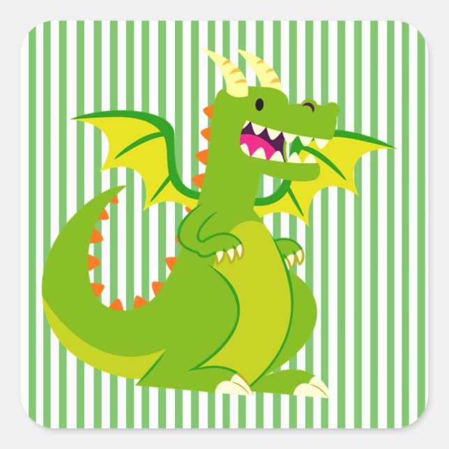 Dragon Square Sticker (Front)
