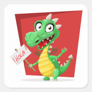 Dragon Square Sticker
