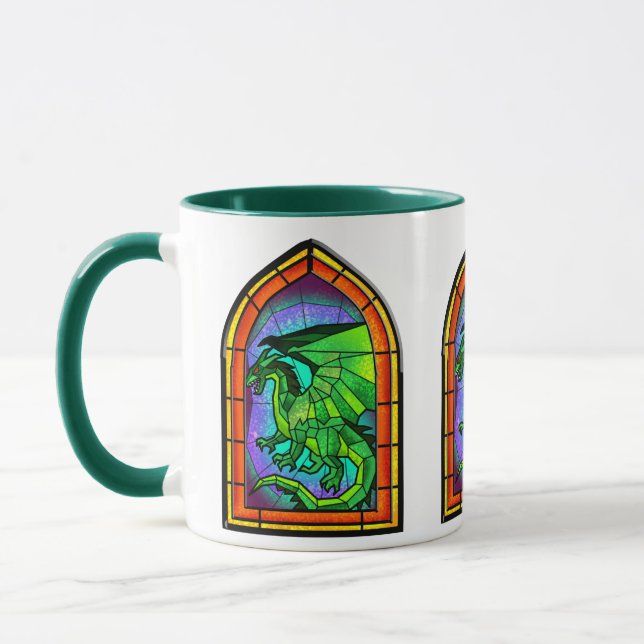 Dragon Stained Glass Window Mug (Left)