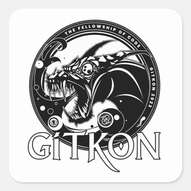Dragon Sticker | GitKon: The Fellowship of Code (Front)