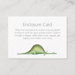 Dragon stretched out on the floor enclosure card