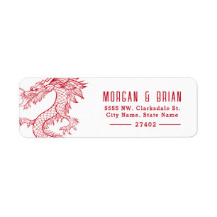 Dragon Style Pre-Addressed Return Address Label