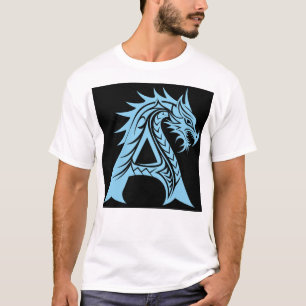 Dragon Styled Letter A, Dragon Alphabet, Monogram T-Shirt