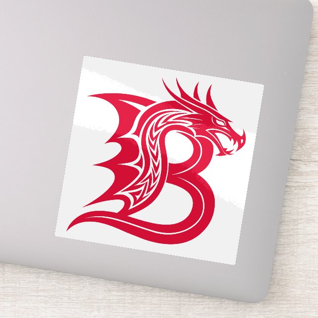 Dragon Styled Letter B, Dragon Alphabet, Monogram (Detail)