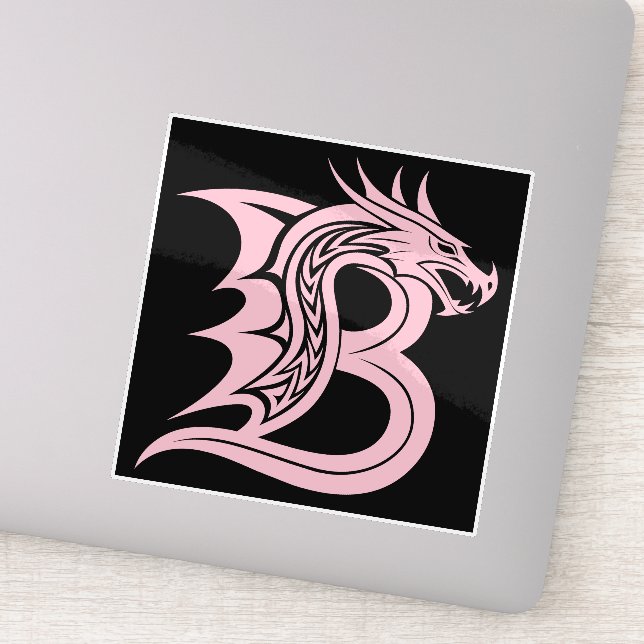 Dragon Styled Letter B, Dragon Alphabet, Monogram (Detail)