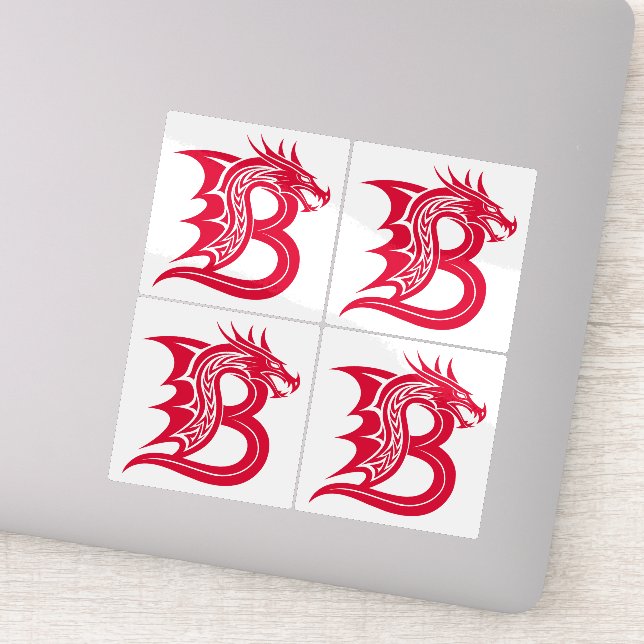 Dragon Styled Letter B, Dragon Alphabet, Monogram (Detail)
