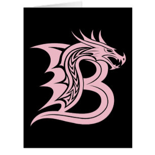 Dragon Styled Letter B, Dragon Alphabet, Monogram