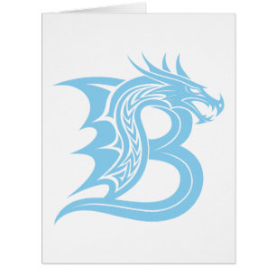 Dragon Styled Letter B, Dragon Alphabet, Monogram