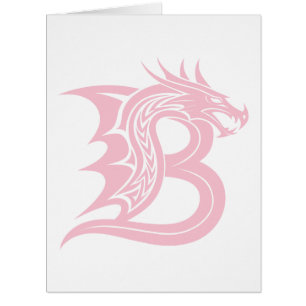 Dragon Styled Letter B, Dragon Alphabet, Monogram