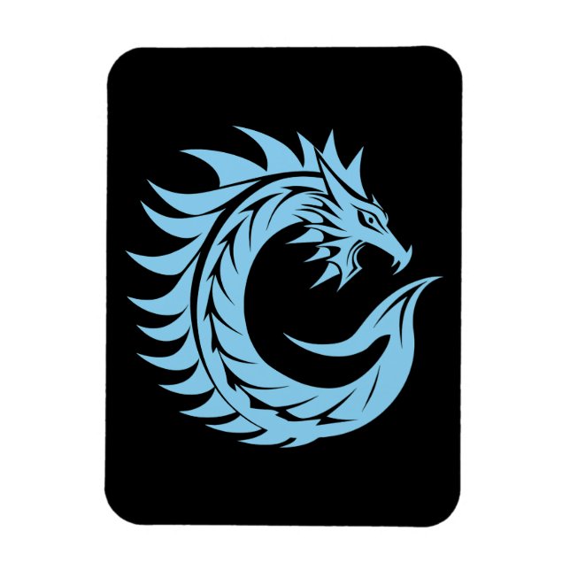 Dragon Styled Letter C, Dragon Alphabet, Monogram Magnet (Vertical)