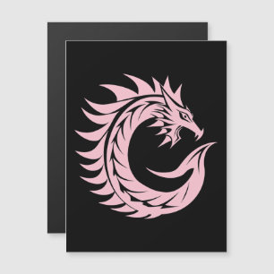 Dragon Styled Letter C, Dragon Alphabet, Monogram Magnetic Invitation