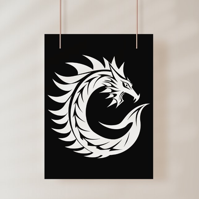 Dragon Styled Letter C, Dragon Alphabet, Monogram Poster (Creator Uploaded)