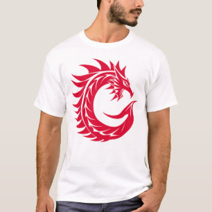 Dragon Styled Letter C, Dragon Alphabet, Monogram T-Shirt