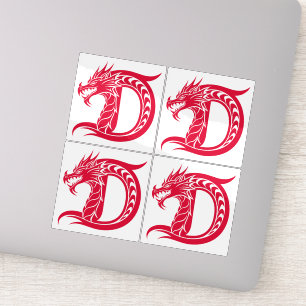 Dragon Styled Letter D, Dragon Alphabet, Monogram