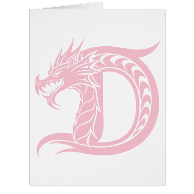 Dragon Styled Letter D, Dragon Alphabet, Monogram (Front)