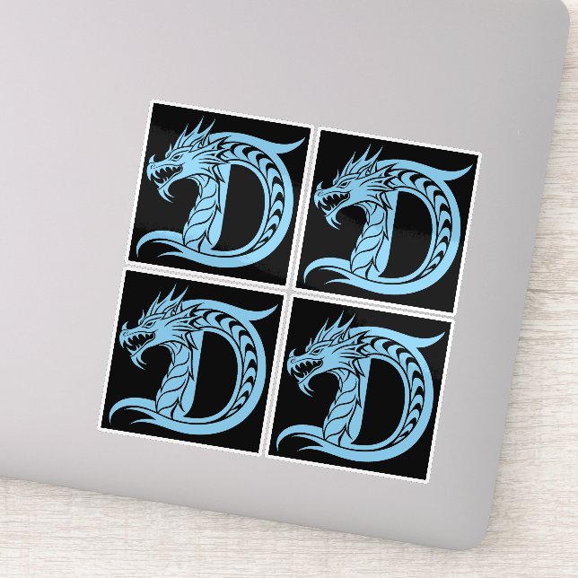 Dragon Styled Letter D, Dragon Alphabet, Monogram (Detail)